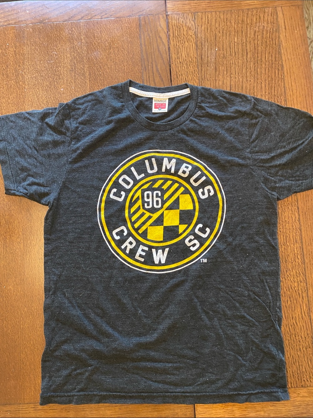 Homage Columbus Crew SC Black & Yellow Logo T-Shirt